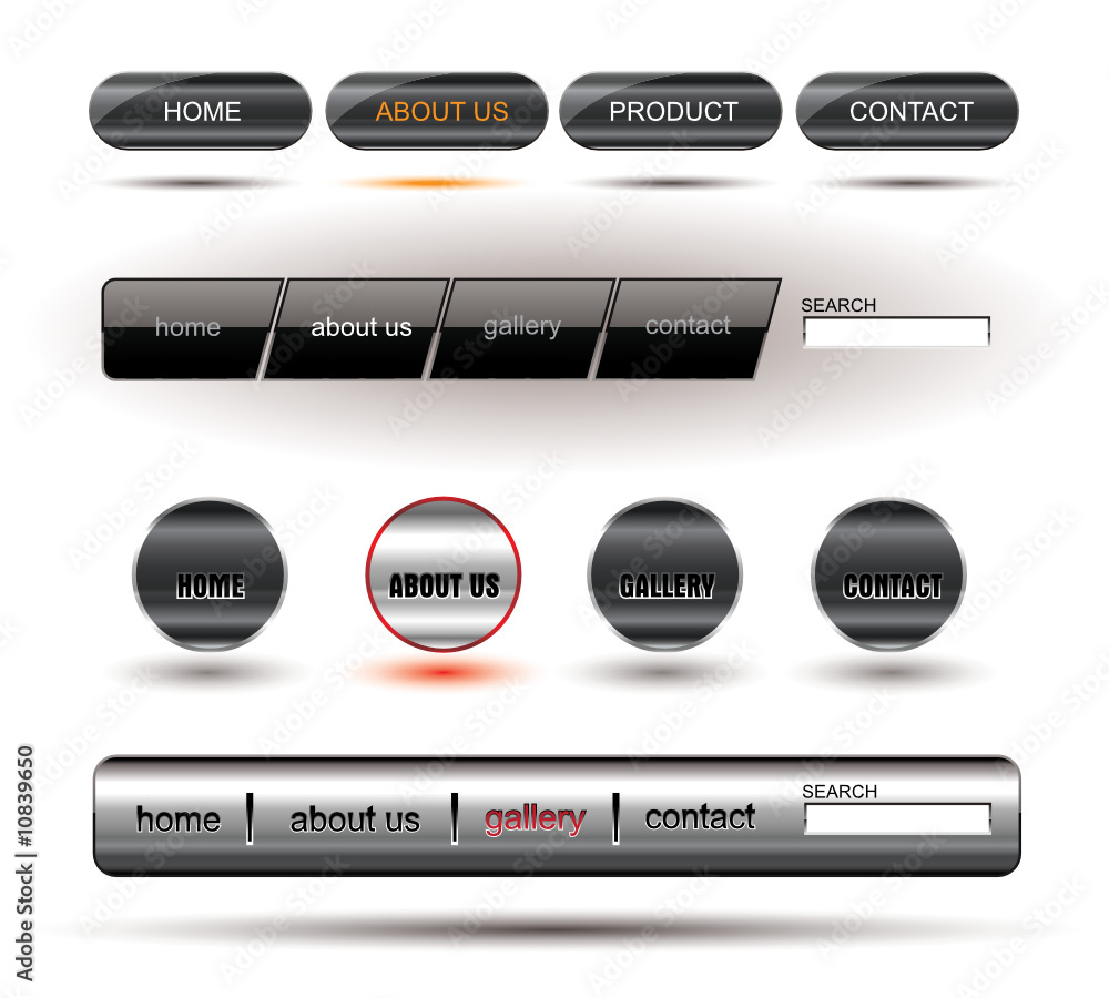 Canvas Prints metallic editable website buttons