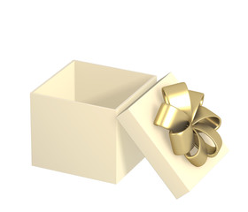 Opened gift 3d box
