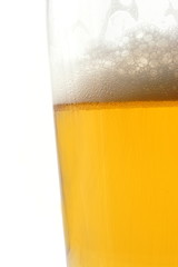 glass of beer isolated on white background