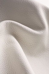 Wrinkled white leather background