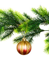 Christmas decoration isolated on the white background