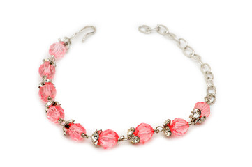 Woman bracelet isolated on the white background