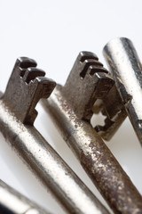 closeup of skeleton keys