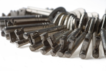 closeup of skeleton keys