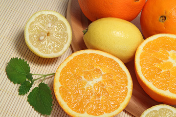 Orange und Zitrone