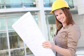 Pretty Business Woman Architect