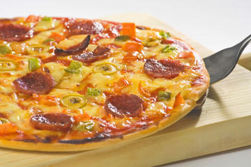 Delicious pizza with natural ingredients