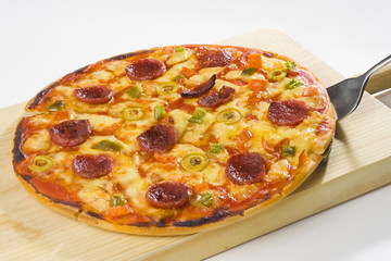 Delicious pizza with natural ingredients