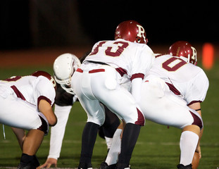 Preparing to hike the football