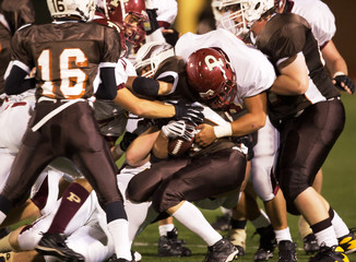 High school football tackle