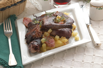 Coniglio con polenta di patate - Secondi - Trentino Alto Adige
