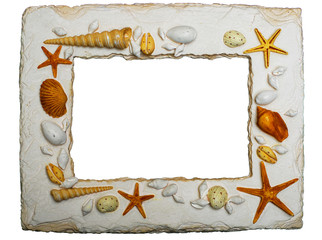 Seashell frame with clipping path
