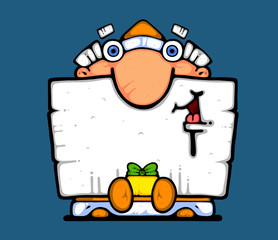 Santa Claus with present