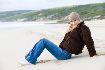 Woman On Beach