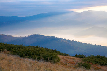 Fototapeta premium Mountain hazy daybreak