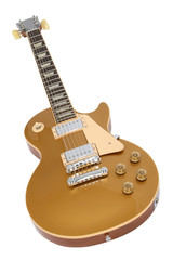 Fototapeta na wymiar Gitara elektryczna (Gibson Les Paul Top Złoto)