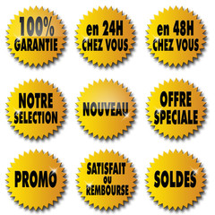 planche de 9 stickers