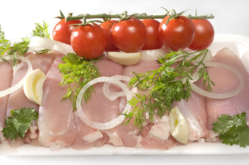 chicken with cherry and garlic