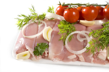 chicken with cherry and onion