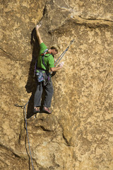 Male rock climber.