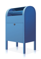 Opened Blue Mailbox