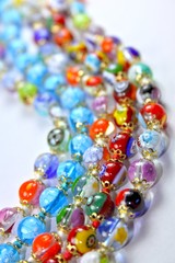glasperlen kette schmuck murano glas