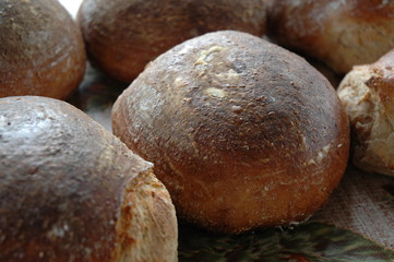 crusty hot loaf of bread