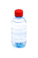 Bottle of water isolated on the white