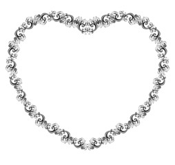 Vector illustration of a heart border