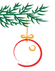 Simple and elegant Christmas ball