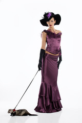 Young Woman In Evening Dress