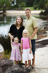 Happy family at the beach