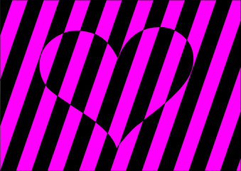 Stripes heart