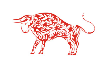 Red Chinese Ox