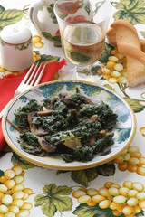 Spinaci e champignon - Contorni - Cucina vegetariana