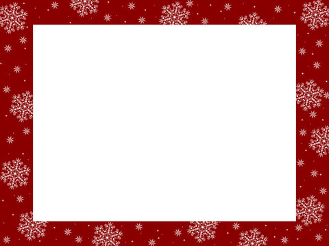 Christmas frame with snowflake