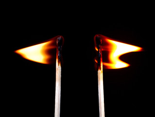 Burning match