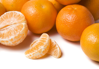 pile of tangerines close-up