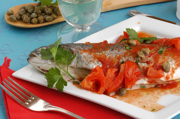 Pesce in rosso - Secondi di pesce - Ricette tradizionali