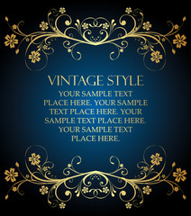 gold vintage style