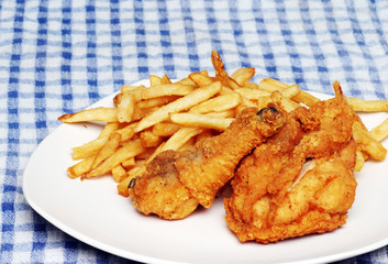 Fried Chicken and fries