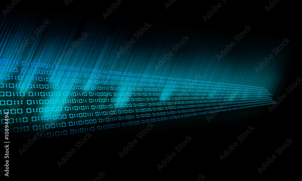 Fototapete binary code glow