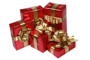 Fototapeta premium Elegant red presents