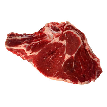 une c&ocirc;te de boeuf sur fond blanc