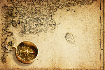 compass (map 18 century)