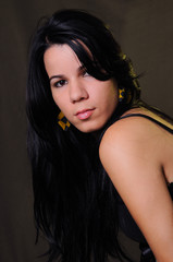 Naklejka premium Hispanic girl posing