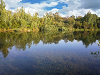 The autumn silent pond