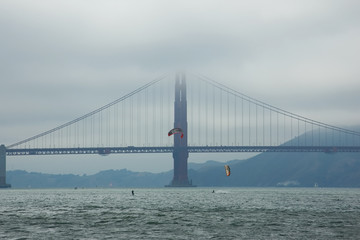 Golden Gate Bridge on a foggy day