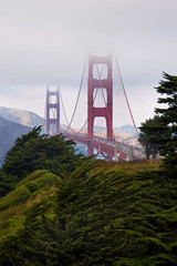Golden Gate Bridge on foggy day