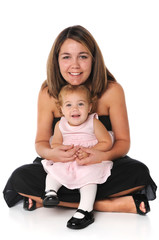 Mother and Daughter Smiling